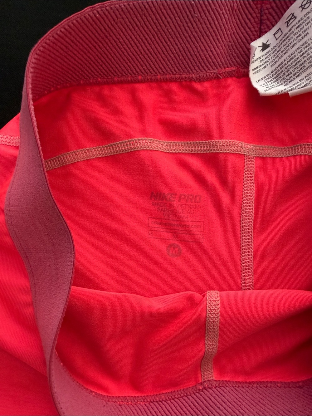 Nike Pro Women's Bright Coral Bike Shorts - Picture 3 of 3